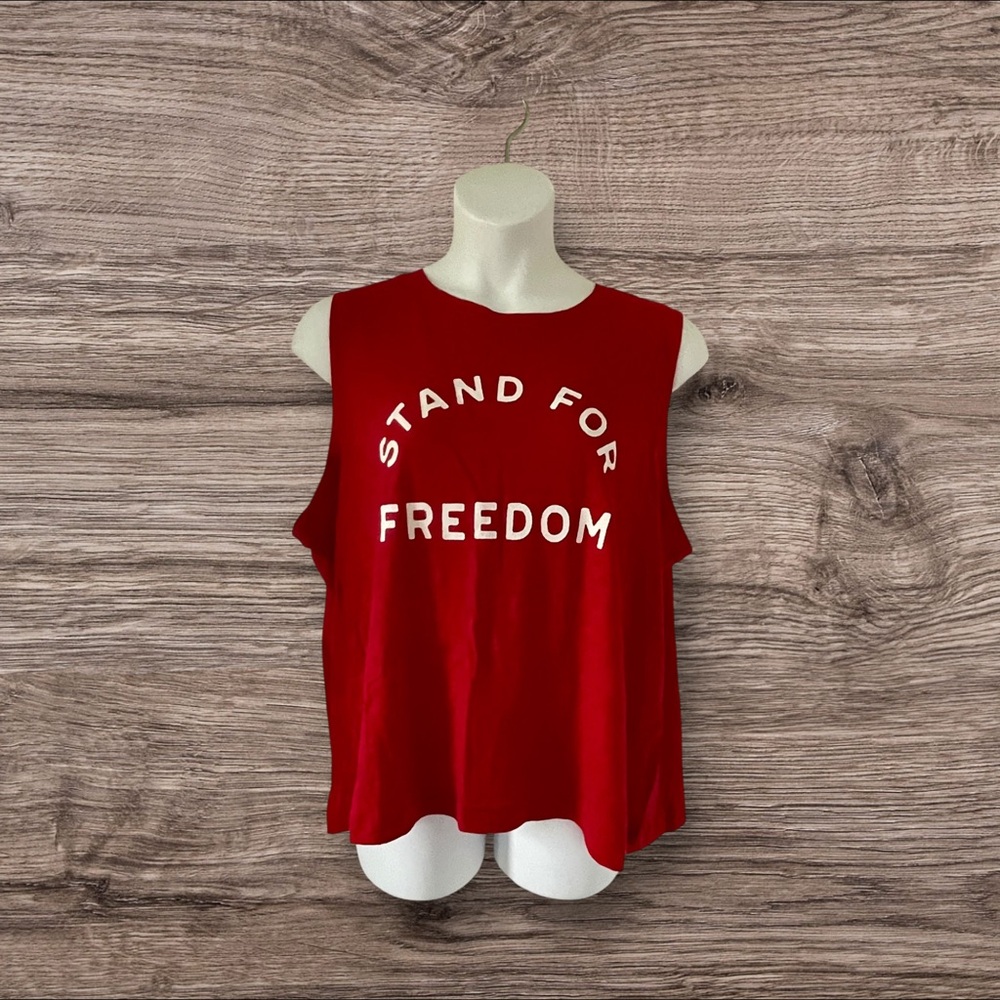 Old Navy Red ‘Stand for Freedom’ Tank Top Size XXL NWOT